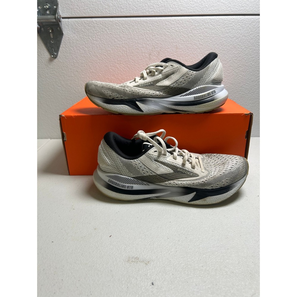 Brooks Adrenaline GTS 24 White Grey Black Women's Size 10 #3048